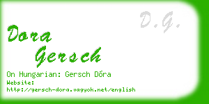 dora gersch business card